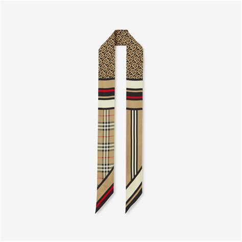 burberry archive scarf print silk skinny scarf|burberry silk scarf women.